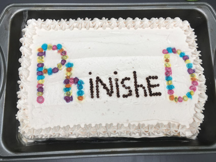 PhD cake for Jovana, 2019