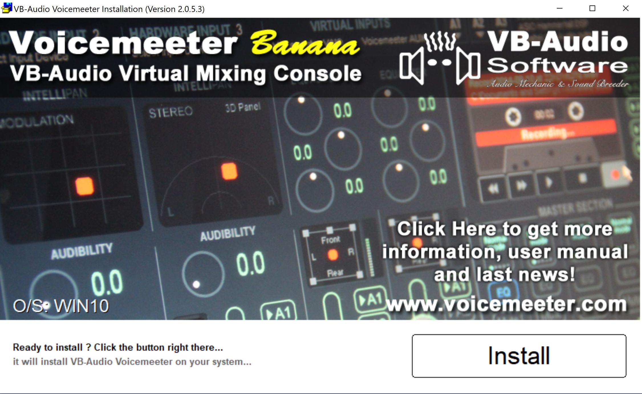 Banana voicemeeter virtual audio cable supplyras
