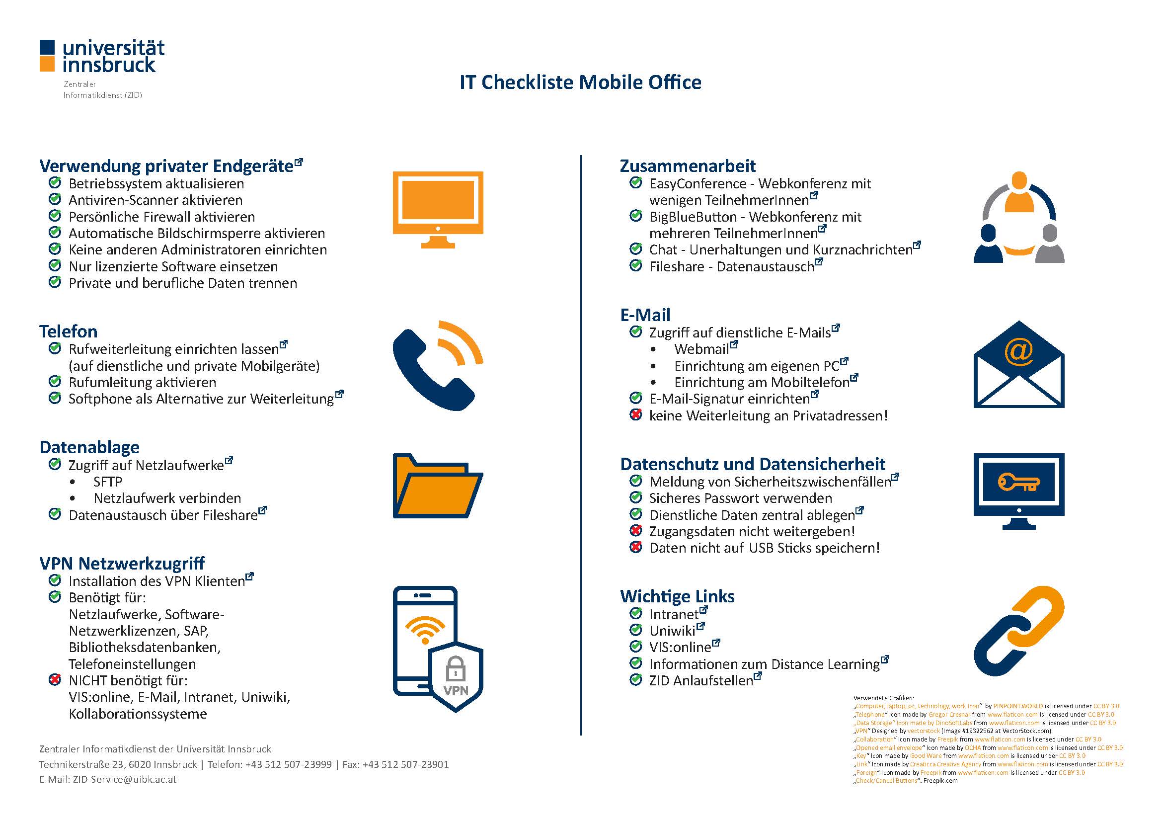 Informationen zu Home Office und Mobile Office für MitarbeiterInnen