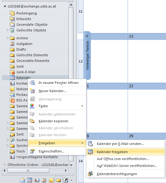 Freigabe von Ordnern 1 Freigabe von Ordnern 1